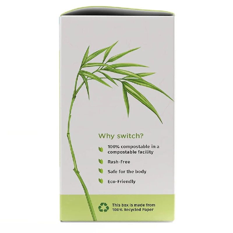 PEESAFE Organic Cotton Biodegradable Sanitary Pads, 10 Pads-8.webp